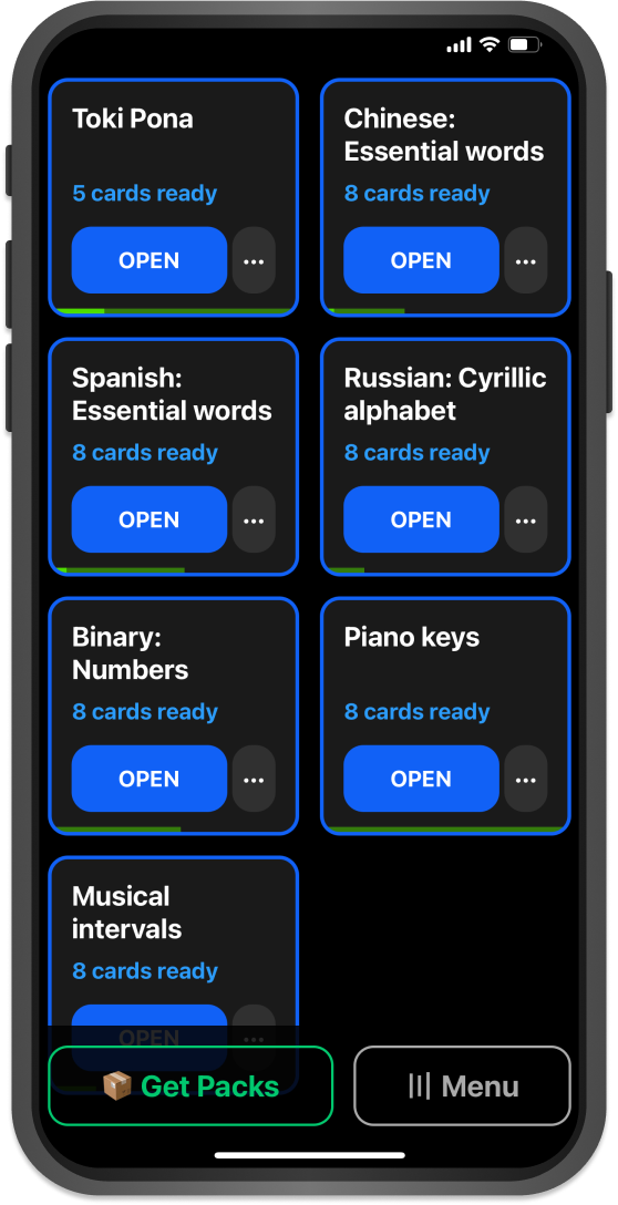 a screenshot of the Optimem app